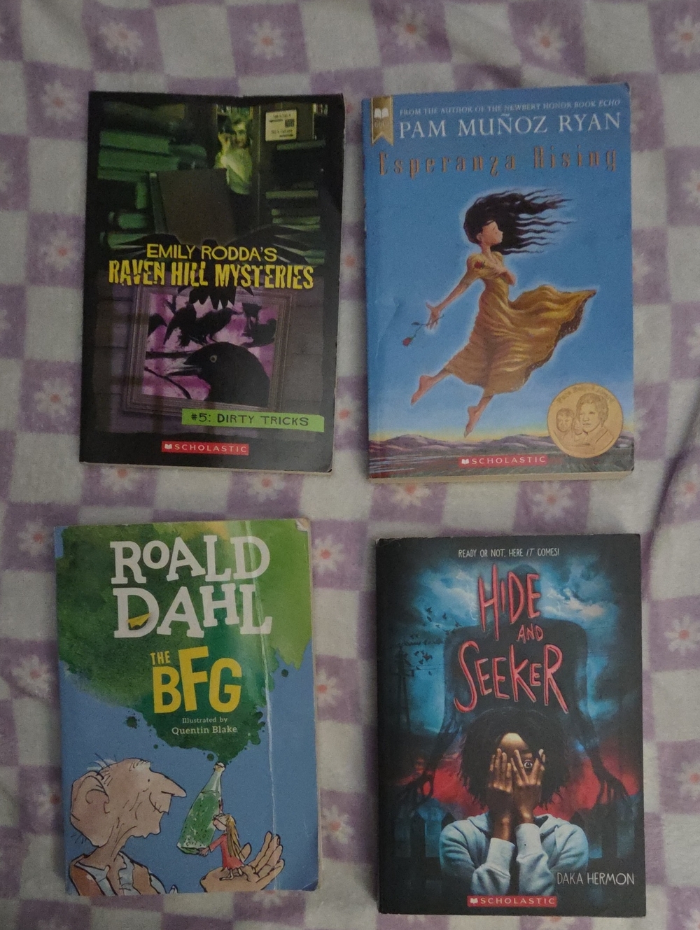 Scholastic Book Bundle - Blue, Green, Black, Purple Covers